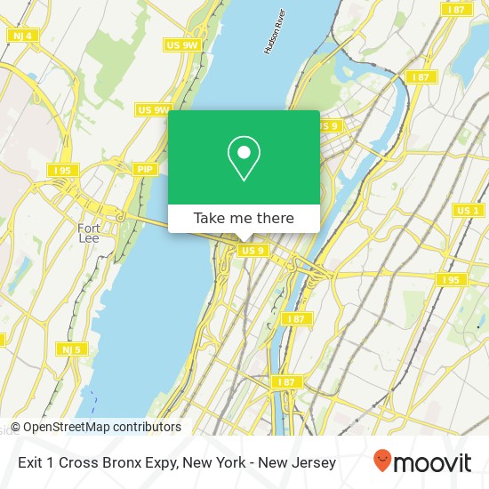 Exit 1 Cross Bronx Expy map