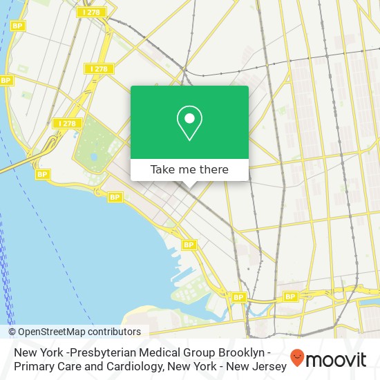 New York -Presbyterian Medical Group Brooklyn - Primary Care and Cardiology map
