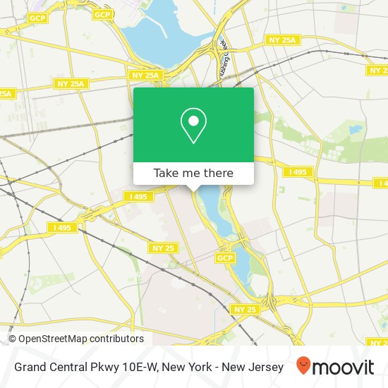 Grand Central Pkwy 10E-W map