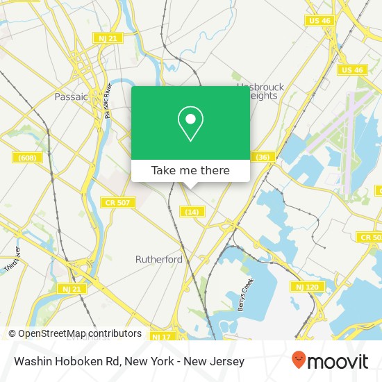 Mapa de Washin Hoboken Rd