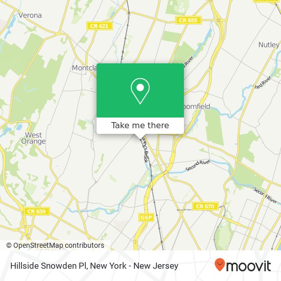 Hillside Snowden Pl map