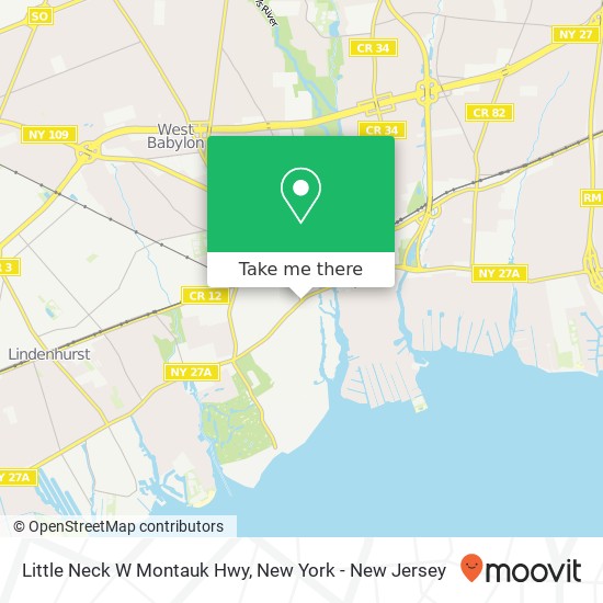 Little Neck W Montauk Hwy map