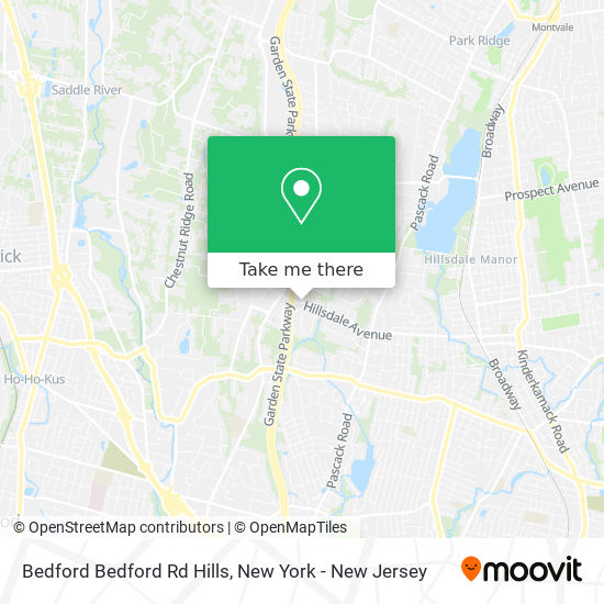 Mapa de Bedford Bedford Rd Hills