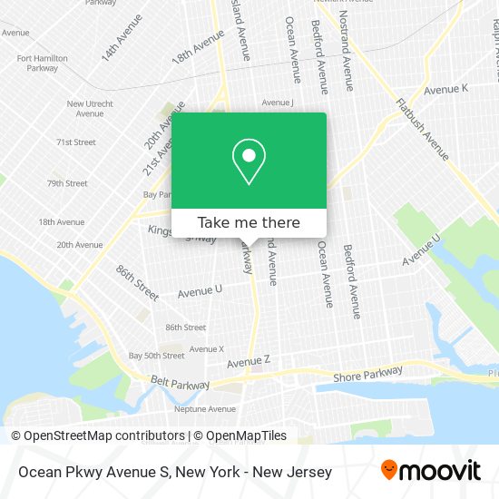 Mapa de Ocean Pkwy Avenue S