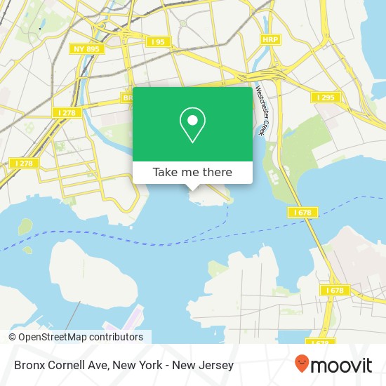 Mapa de Bronx Cornell Ave