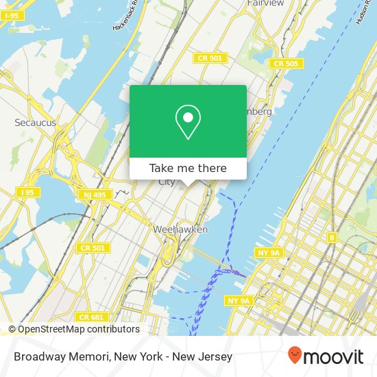 Broadway Memori map