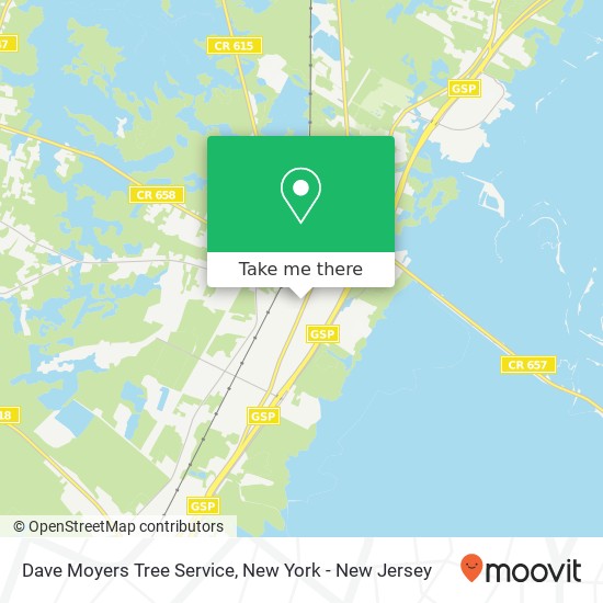 Dave Moyers Tree Service map