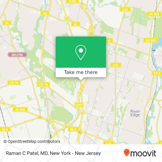 Raman C Patel, MD map