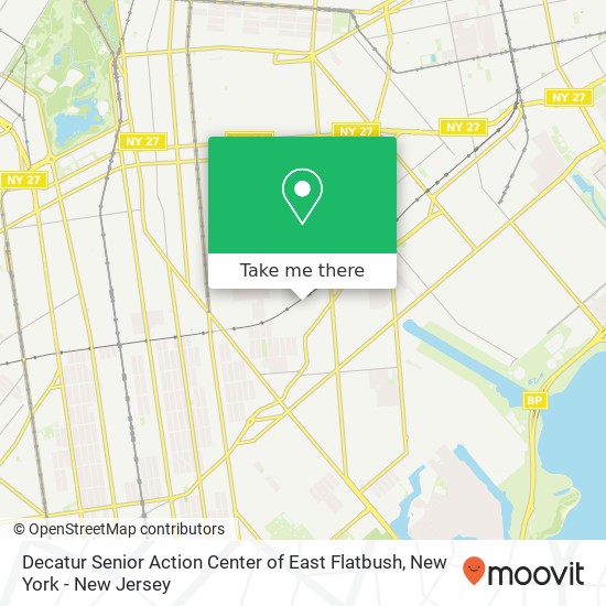 Mapa de Decatur Senior Action Center of East Flatbush