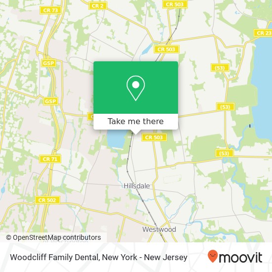 Woodcliff Family Dental map