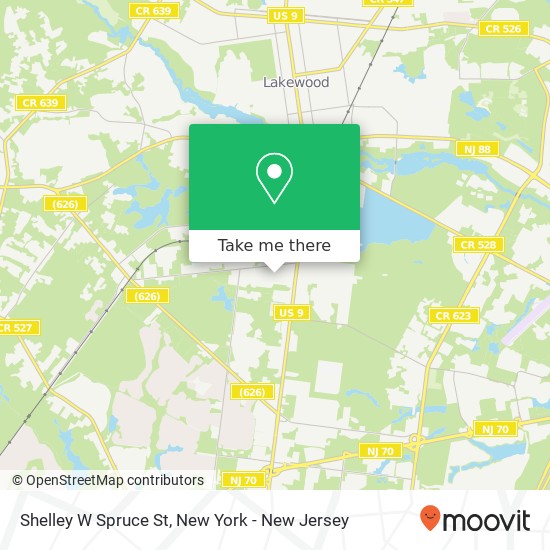 Mapa de Shelley W Spruce St