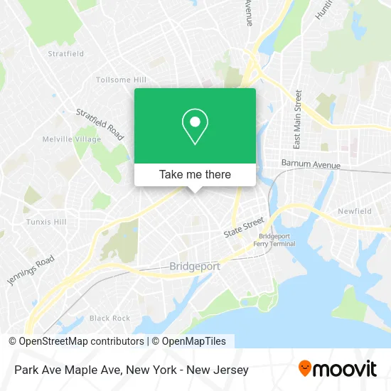 Park Ave Maple Ave map