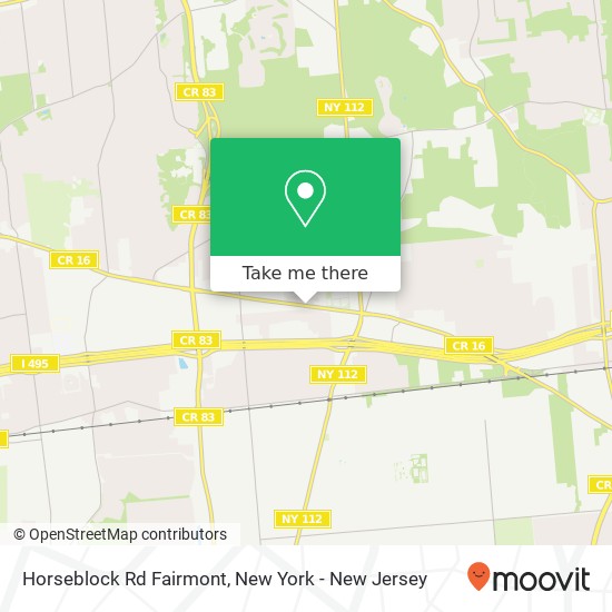 Horseblock Rd Fairmont map