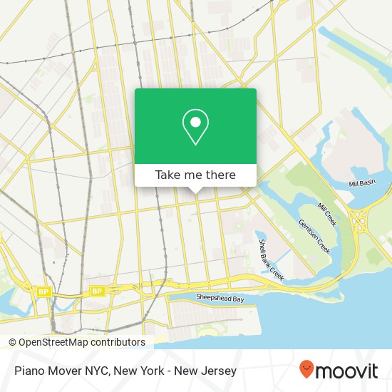 Mapa de Piano Mover NYC