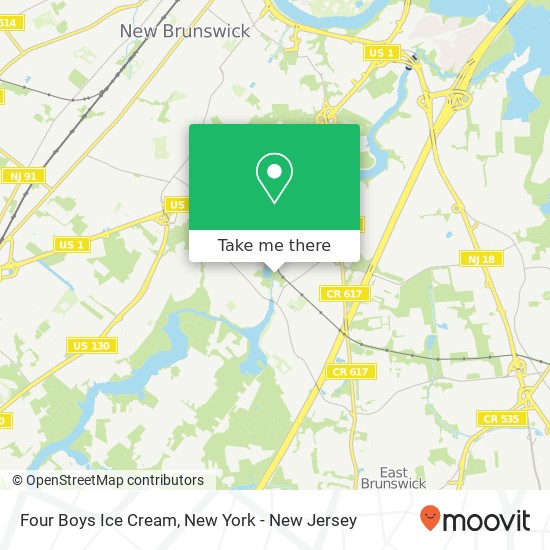 Four Boys Ice Cream map