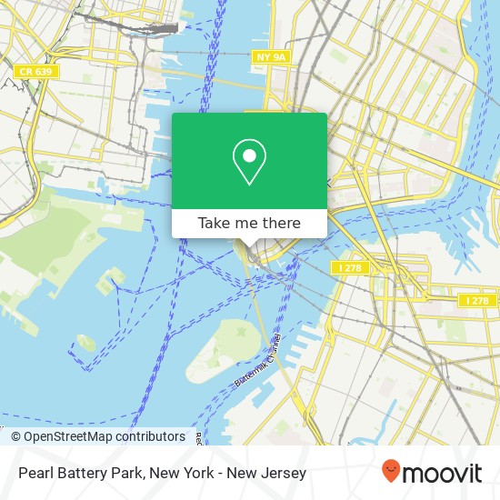 Mapa de Pearl Battery Park