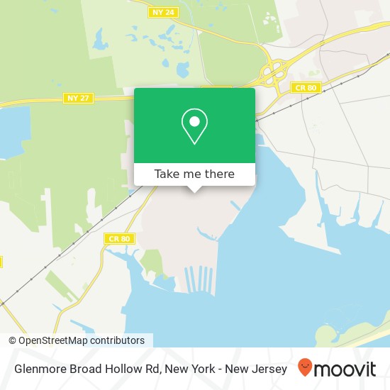 Glenmore Broad Hollow Rd map