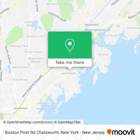 Boston Post Rd Chatsworth map