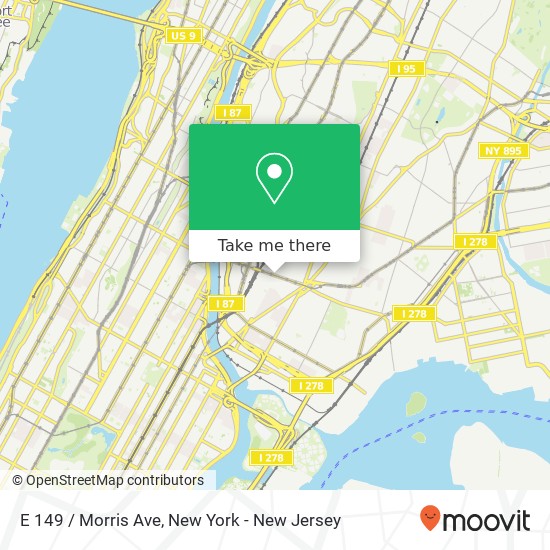 E 149 / Morris Ave map