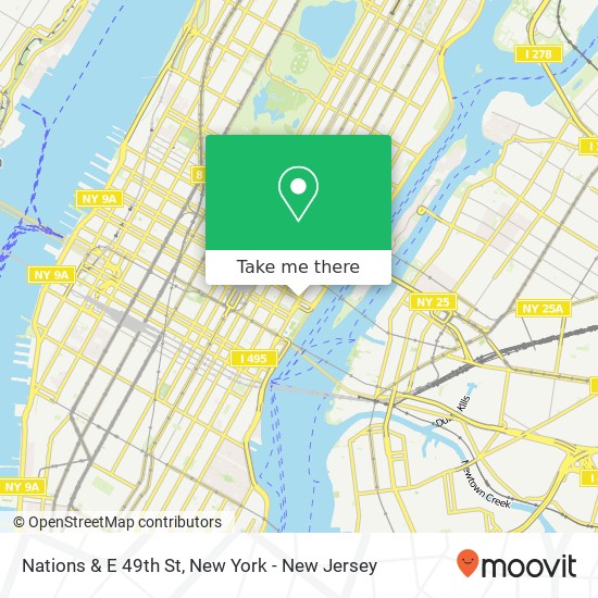 Mapa de Nations & E 49th St