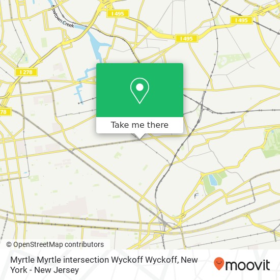 Mapa de Myrtle Myrtle intersection Wyckoff Wyckoff