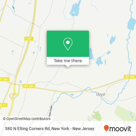 Mapa de 580 N Elting Corners Rd, Highland, NY 12528