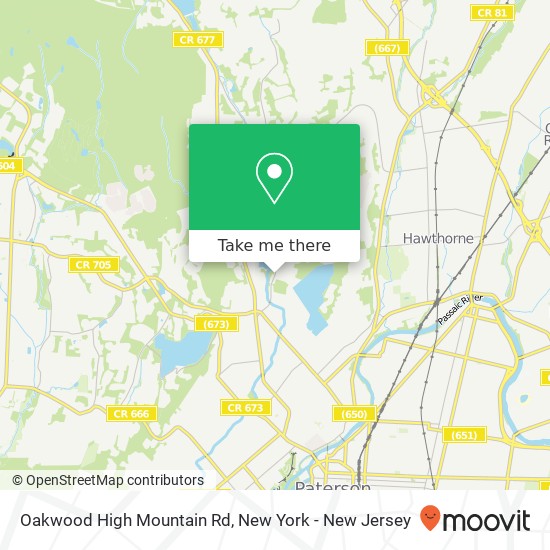 Oakwood High Mountain Rd map