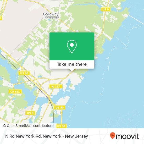 N Rd New York Rd map