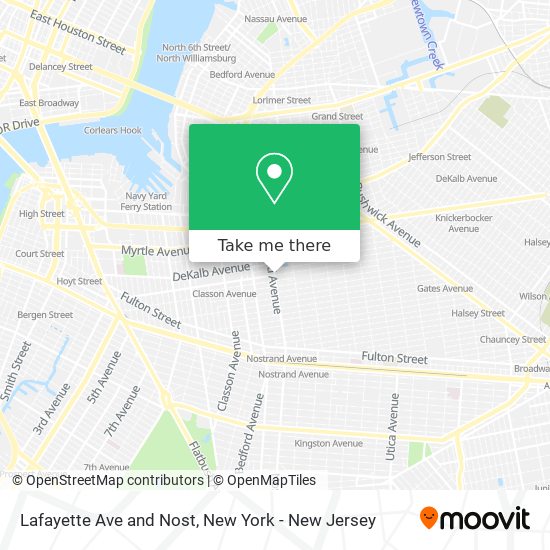 Lafayette Ave and Nost map