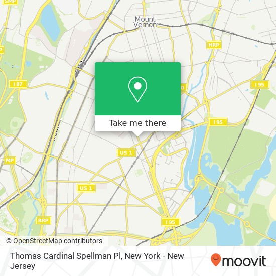 Thomas Cardinal Spellman Pl map