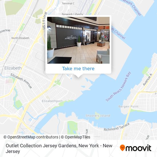 Outlet Collection Jersey Gardens map