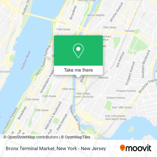 Mapa de Bronx Terminal Market
