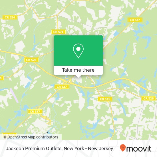Jackson Premium Outlets map