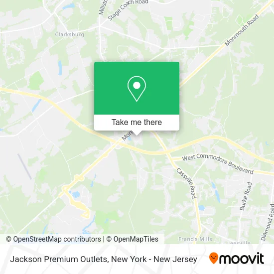 Jackson Premium Outlets map