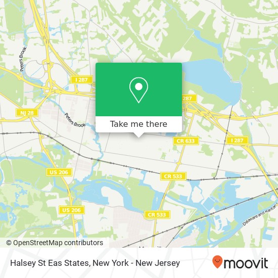 Halsey St Eas States map