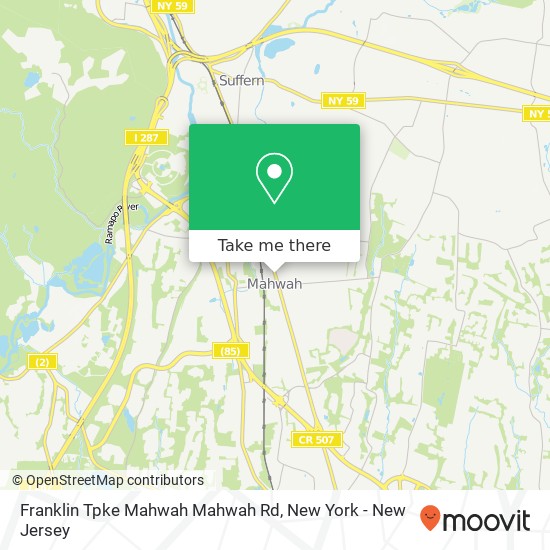 Franklin Tpke Mahwah Mahwah Rd map