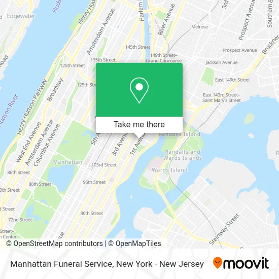 Manhattan Funeral Service map