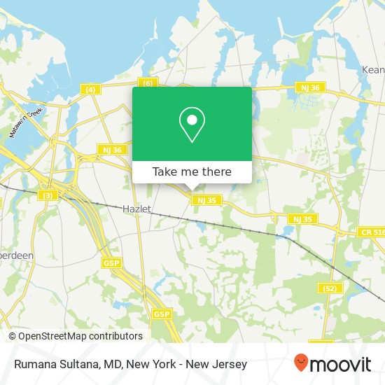 Rumana Sultana, MD map