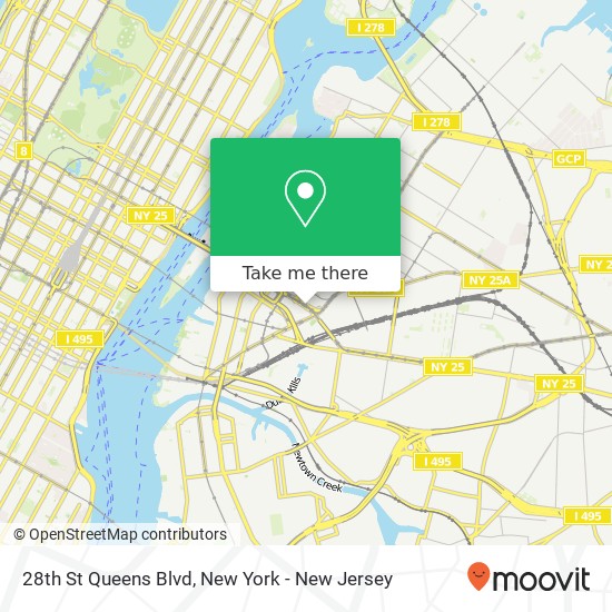 28th St Queens Blvd map