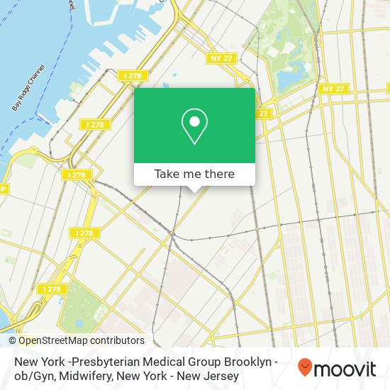 New York -Presbyterian Medical Group Brooklyn - ob / Gyn, Midwifery map