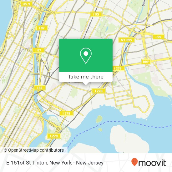 Mapa de E 151st St Tinton