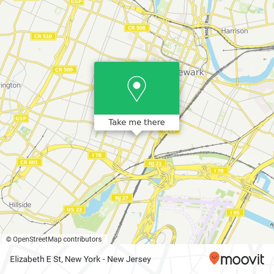 Elizabeth E St map