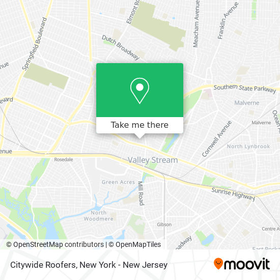 Citywide Roofers map