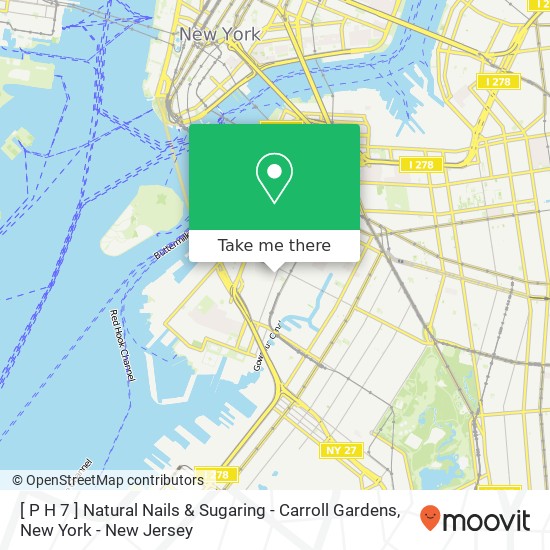 Mapa de [ P H 7 ] Natural Nails & Sugaring - Carroll Gardens