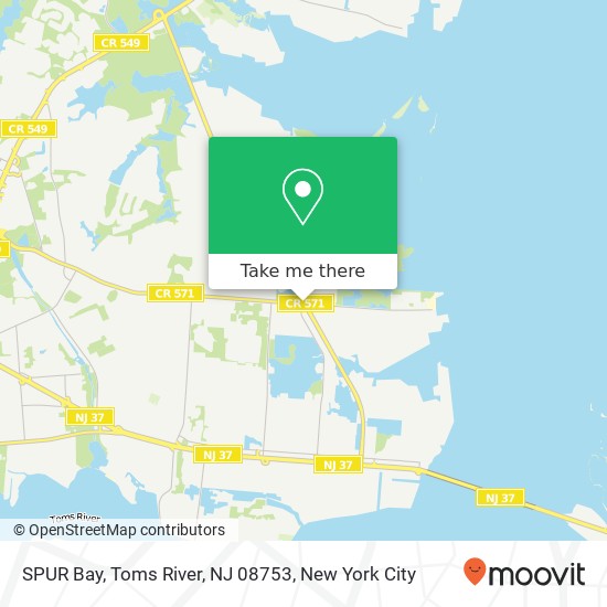 Mapa de SPUR Bay, Toms River, NJ 08753