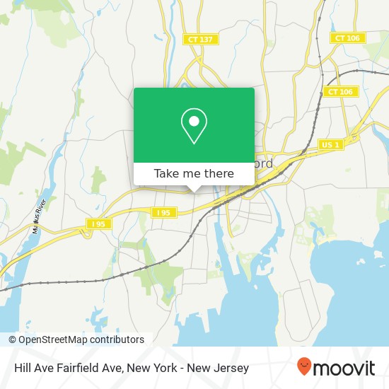 Hill Ave Fairfield Ave map