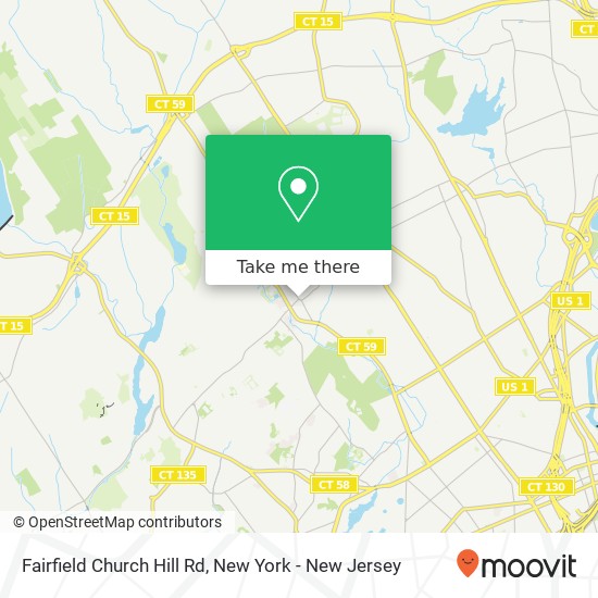 Fairfield Church Hill Rd map