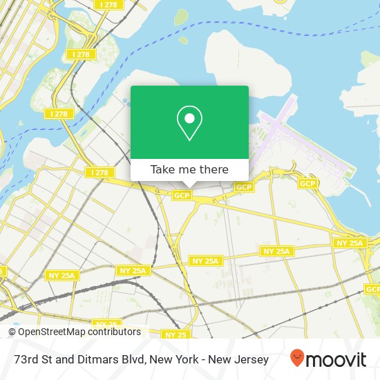 Mapa de 73rd St and Ditmars Blvd