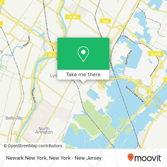 Mapa de Newark New York