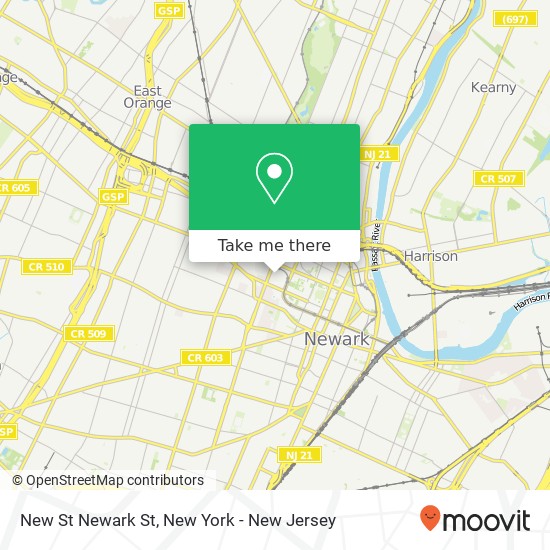 Mapa de New St Newark St